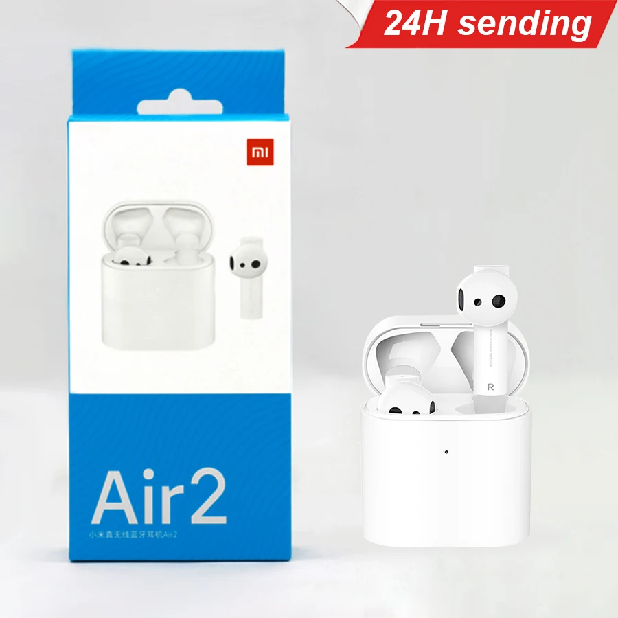 Air 2 CN Version Оригинальные беспроводные наушники Xiao mi Air 2 TWS Airdots Pro 2 mi Air 1 True ENC Bluetooth 5 Tap управление голосом LHDC Dyna mi c - Color: Air 2 CN Version