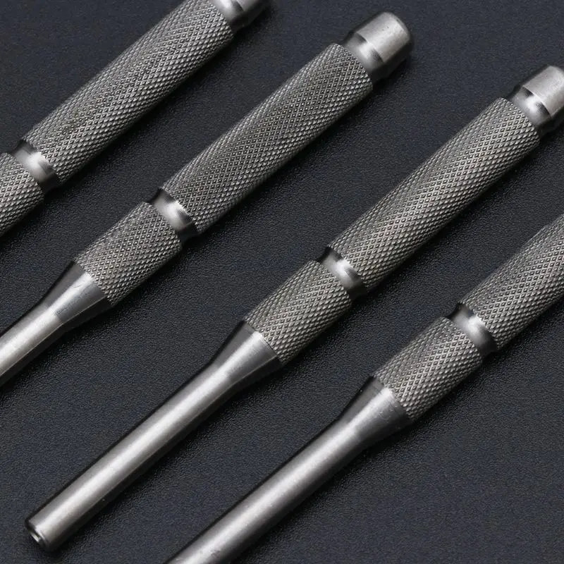 New 4pcs/set Stainless Steel Multi Size Hollow End Roll Pin Tool Starter Punch Kits 1/8" 5/32" 3/16" 7/32''