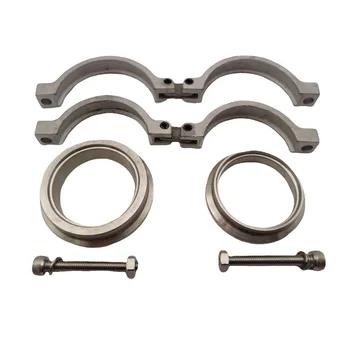 

4pcs STAINLESS STEEL 44mm V band Flang/Clamp Set For Tial WASTEGATE V-band Kit
