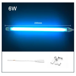 Dual Voltage Ultraviolet Sterilization Quartz Lamp with UVC Bactericidal LED Technology - 6W No Plug (220V)