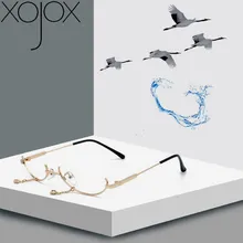 XojoX, женские ретро очки, оправа, Роскошные, без линз, модный дизайн, подвеска, украшение, половинная оправа, оправы для очков