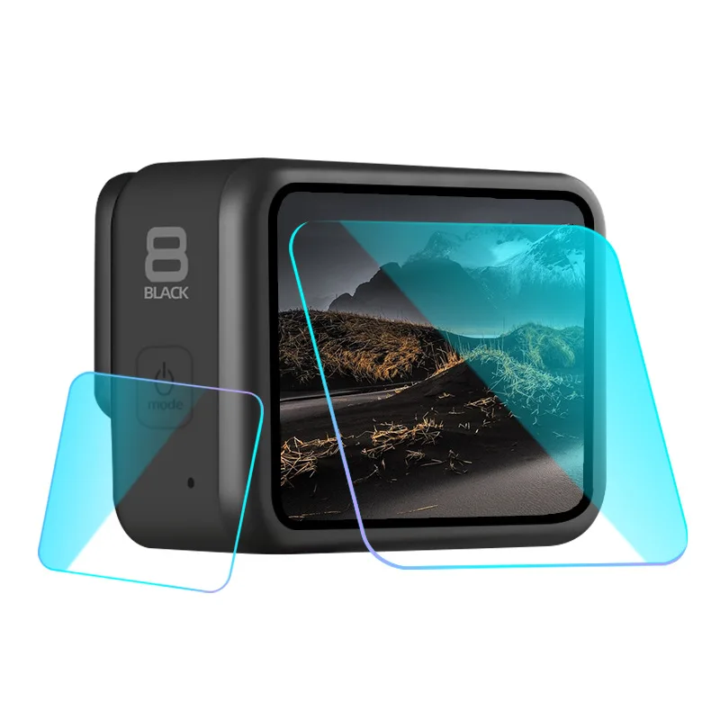 Action Camera Protector for GoPro 8 Black Frame Case Border + Tempered Glass Screen LCD