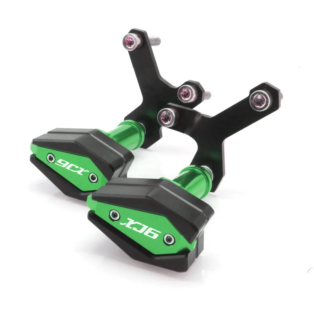green Для Yamaha XJ6 XJ6N общие годы Мотоцикл CNC защита от падения рамки слайдер обтекатель Защита Анти Краш Pad протектор - Цвет: green
