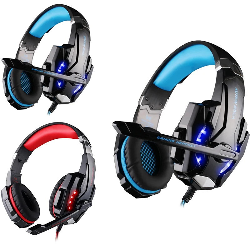 3.5mm USB Wired Gaming Headset Deep Bass Stereo Over Ear Headphone With LED Light For Laptop PC Professional Computer​ Headset