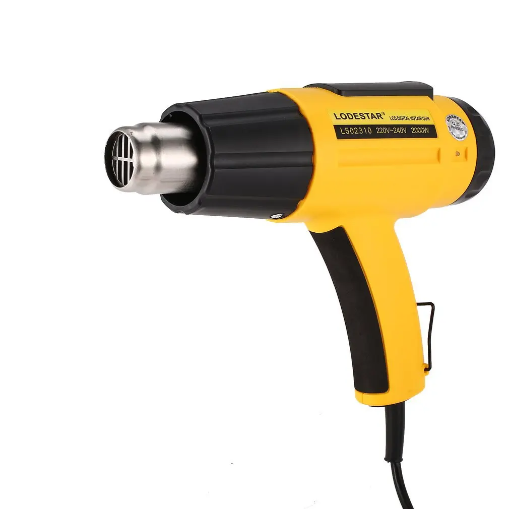 L502310 2000W LCD Digital Electric Hot Air Heat Gun Temperature Fan Adjustable Shrink Wrap Paint Stripper DIY Tool + Nozzle L502310 2000W LCD Digital Electric Hot Air Heat Gun Temperature Fan Adjustable Shrink Wrap Paint Stripper DIY Tool + Nozzle