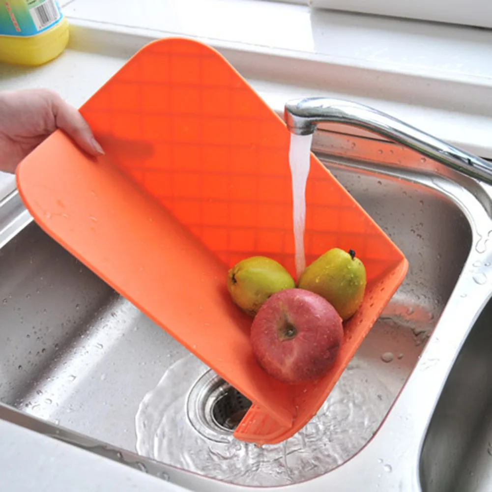 Newly Multi-function Foldable Rinse Chop Board Veggies Fruit Cutting Board Strainer Chopping Board Multifunctional Kitchen Tool Green