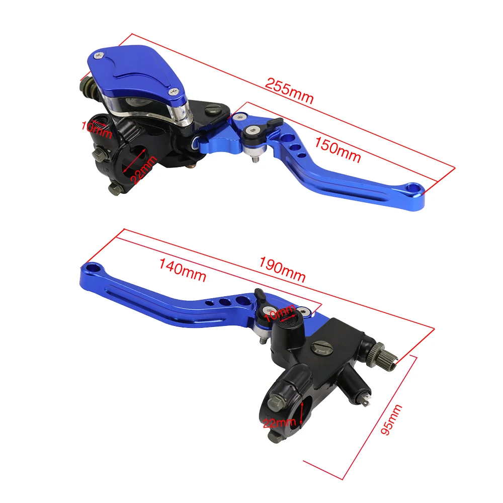 thumbnail image 5 of Alconstar - Cilindro maestro de embrague de freno hidráulico doble CNC de 7/8" para motocicleta, palanca de depósito apta para motocicletas deportivas de 50 cc a 300 cc y motocicletas de calle, 5 of 5