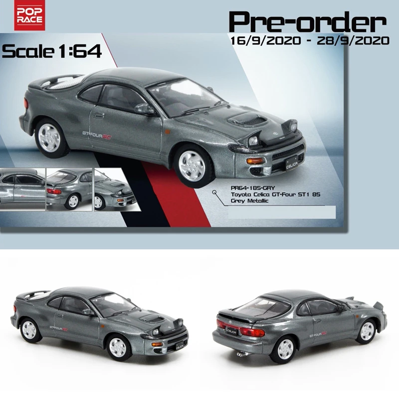 Pop Race 1 64 Toyota Celica Gt Four St185 Grey Diecast Model Car Diecasts Toy Vehicles Aliexpress