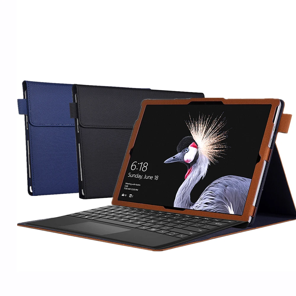 

Tablet Case For Microsoft Surface Pro 7 6 Case Cover PU Leather Waterproof Flip Folding Stand Tablet Protective Cover
