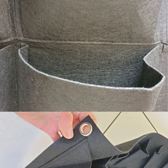 4 Zsebek Fali Függő Ültetési Táskák Kertészeti Virágok Növény Termesztése Edény Ültetvényes Zöldségek Faltáska Otthoni Ellátáskert Szerszám - Image 3