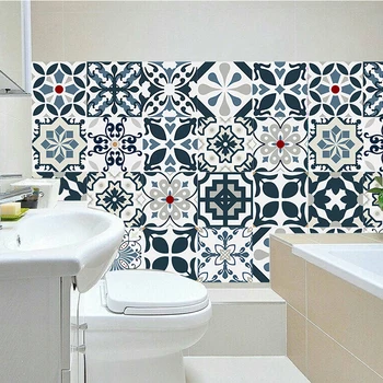 

3D Retro Pattern Tile Sticker PVC Bathroom Kitchen Waterproof mosaic wall vinyl tile stickers Home Decor TV Sofa Wall Art Mural