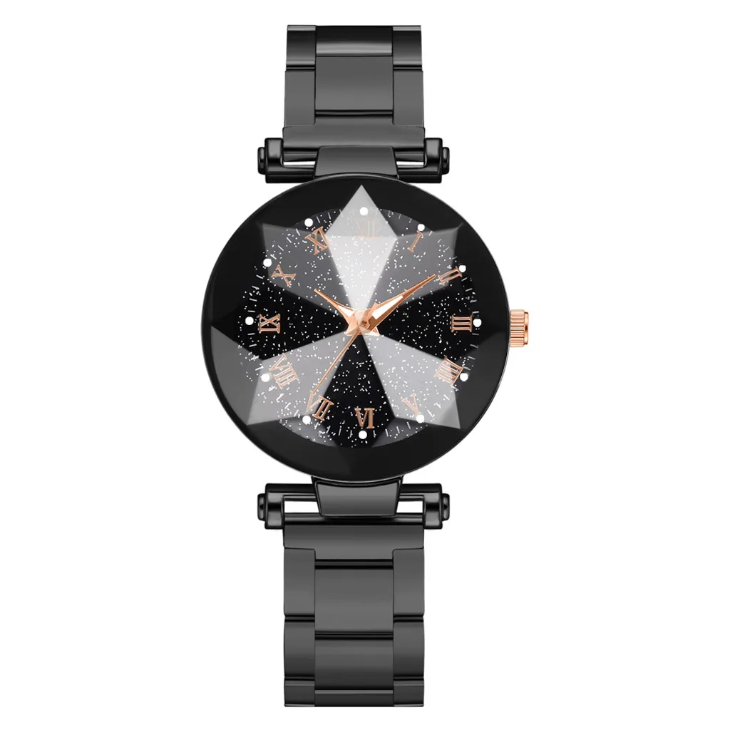 Luxury Ladies Watch Starry Sky Stainless Steel Bracelet Watches For Women Crystal Analog Quartz Wristwatches Sports Dress Clock