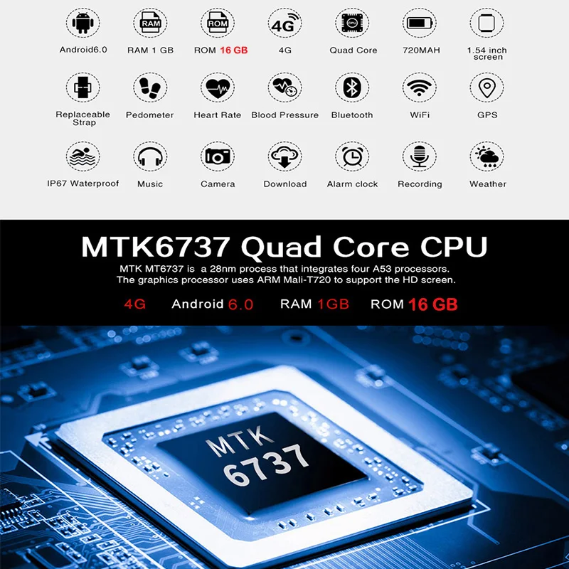 Модернизированные Смарт-часы Q1 Pro FDD LTE 4G 1 ГБ/16 ГБ MTK6737 четырехъядерный 1,5" наручные часы телефон 720 мАч Android 6,0 монитор сердечного ритма