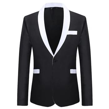 

Classic Black Single Breasted Blazer Men 2018 Autumn New Hit Color Suit Jacket Mens Wedding Party Casual Suits Jackets for Men
