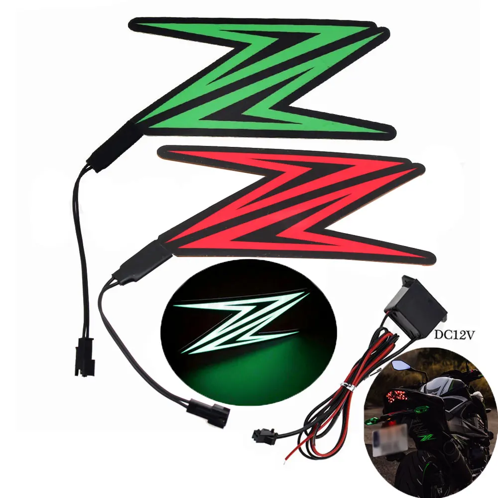 Motorcycle Night Light Sticker Signal Helmet Lamp Decal For Kawasaki Z1000 Z900 Z800 Z750 Z650 Z400 Z Ninja 250 400 650