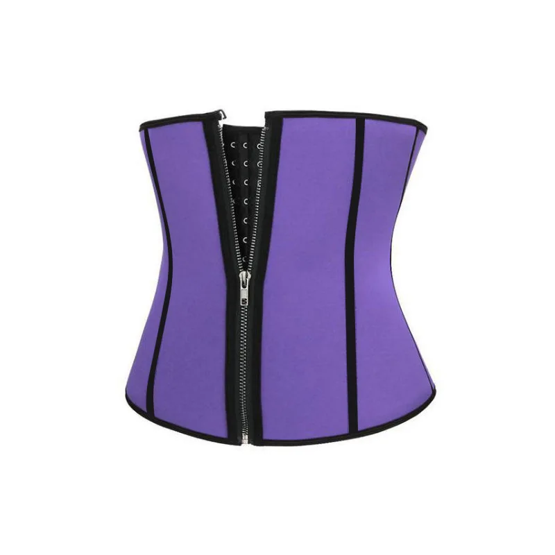 Утягивающий корсет для женщин, корсет для коррекции фигуры, латексный корсет для контроля живота, корсажи корсеты для похудения, Корректирующее белье, моделирующий ремень - Цвет: Purple