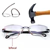 Presbyopic Blue Ray Reading Glasses Women Dimond Cutting Rimless Eyewear Men Anti Eyewear Glasses Diopter +100+150 +200+250+300 ► Photo 3/6