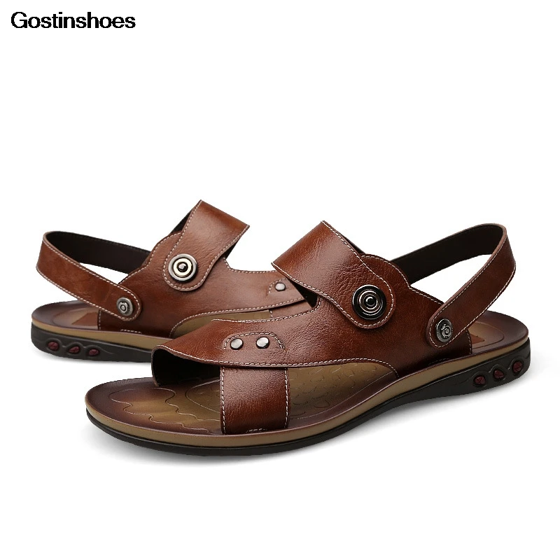 Обувь мужские сандалии из коровьей кожи Zapatos De Hombre Sandalias повседневная кожаная