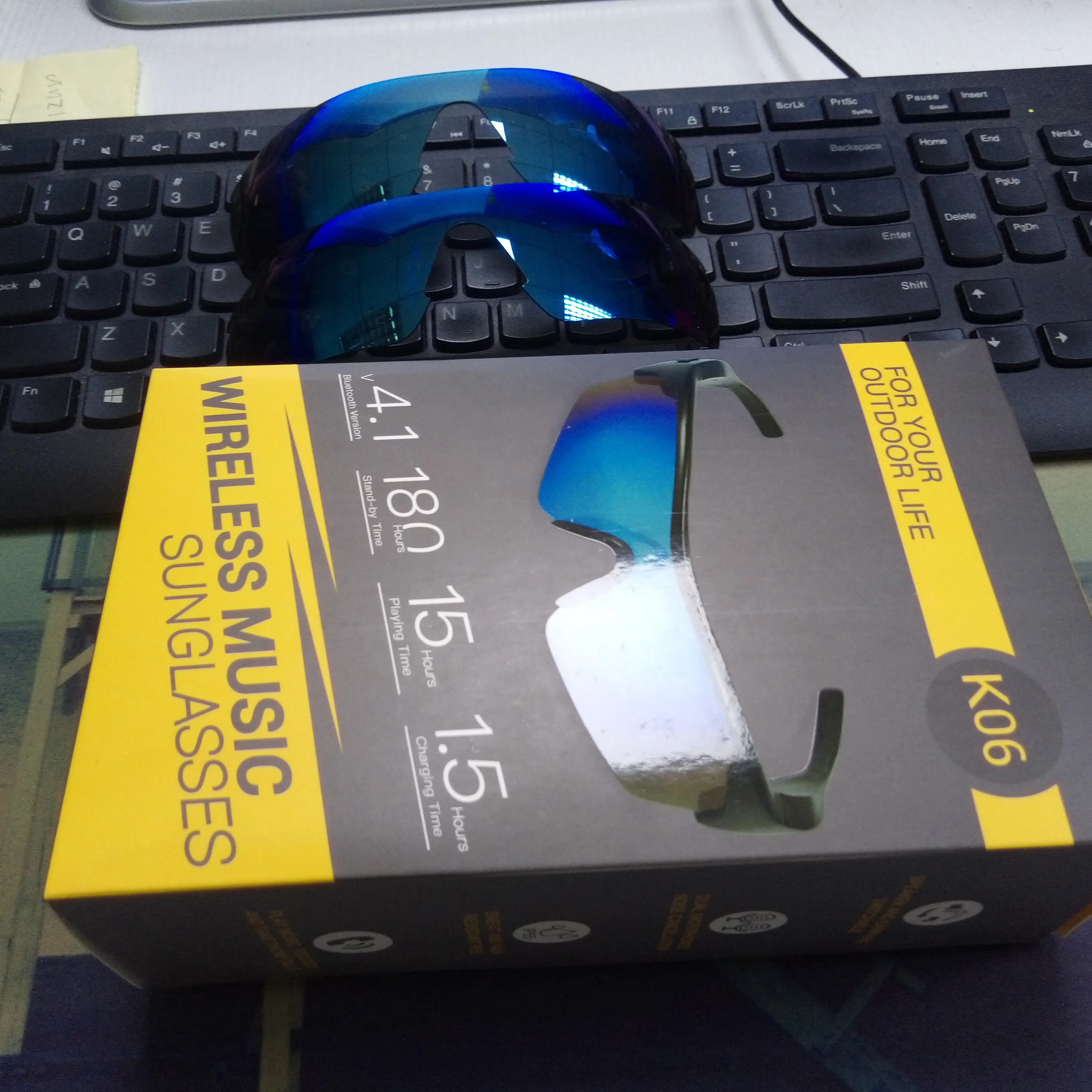 

K06 Glasses Parts Lens blue grey red color backup