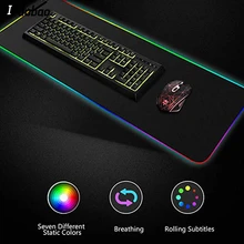 Светодиодная подсветка игровая мышь Mause Pad Gamer RGB негабаритная светящаяся клавиатура для DOTA коврик для мыши Rainbow Six Siege World Of Warcraft