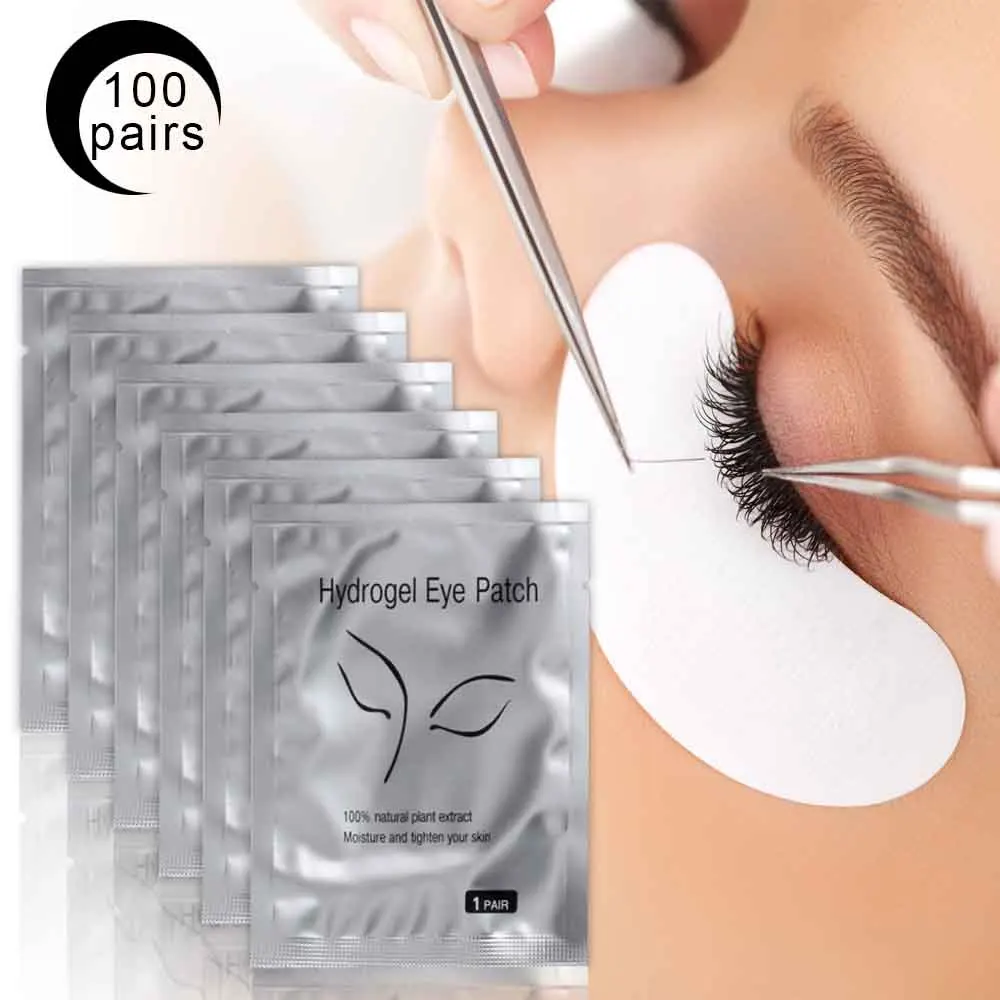 50/100 Paar Wimpern für Wimpern verlängerungen Augen polster Kissen Einweg pflaster unter Wimpern spitzen fussel freie Aufkleber Wraps Make-up