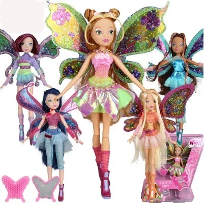 Shoulder Evix Fairy & Lovix Fairy Rainbow Colorful Girl Doll Action Figures Fairy Bloom Dolls Con Giocattoli Classici Per Regalo Ragazza