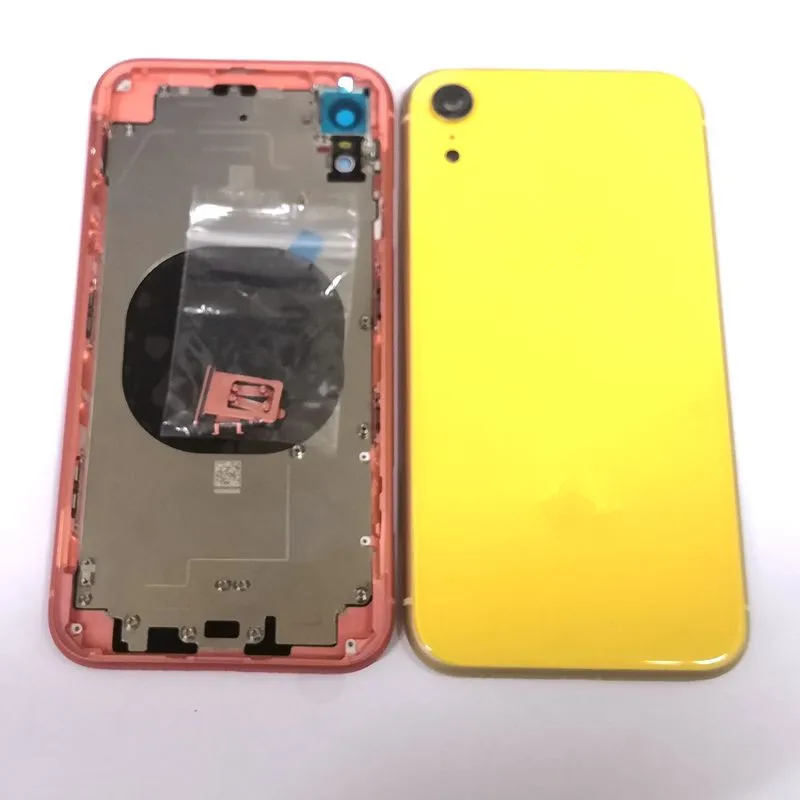 Для iphone XR задняя крышка со средним корпусом с объективом камеры полная Рамка запасные части