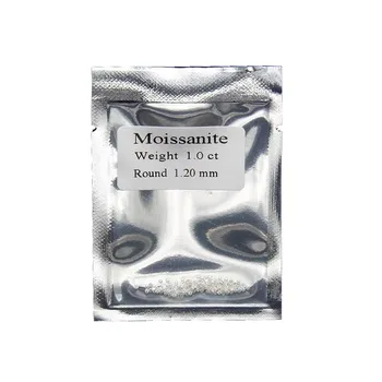 

Small Moissanite 1.2mm bracelet jewelry ring material Weight 1 carat FG color round brilliant cut Total 1ct Loose Bead