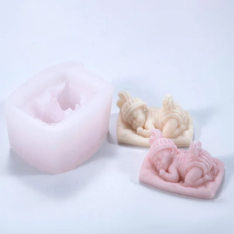 3D Спящий ребенок ручной работы мыло силиконовая форма DIY шоколадное печенье плесень помадка торт плесень мыло изготовление поставки Детское Мыло Плесень