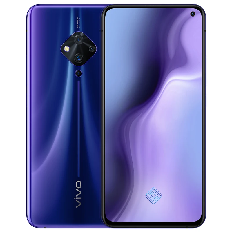 Vivo S5 ram 8G Rom128G Celular Snapdragon 712 Android 9,0 6,44 ''4100 mAh Большая батарея 22,5 W вспышка зарядка 48MP 4 камера смартфон - Цвет: Blue