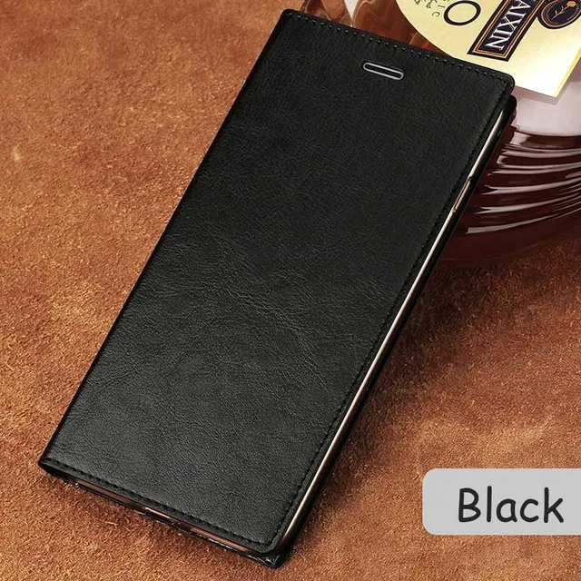Black Флип-чехол для телефона huawei P10 P20 P30 mate 9 10 20 Pro lite чехол с масляным воском на присоске чехол для Honor 8X max 9 V10 V20 чехол - Цвет: Black