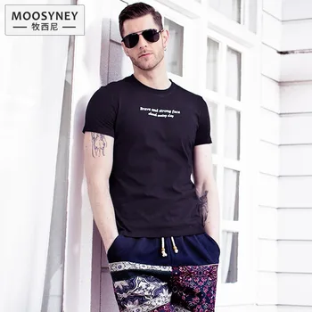 

Summer new women's street letter characters print loose short-sleeved T-shirt 18.86