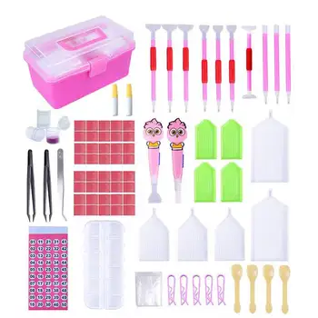 

121pcs New Design 5d Diamond Painting Accessories, Cartoon Led Drill Pen, Diamond Painting Kit Tool for Adults Kids Girls, Diamo