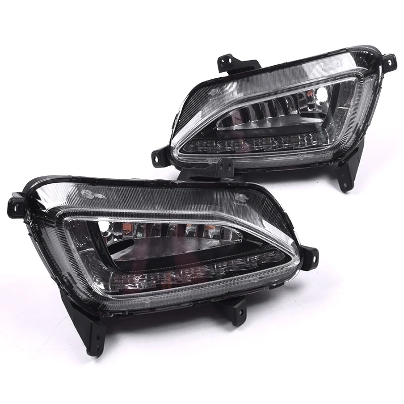 СВЕТОДИОДНЫЙ DRL Дневной светильник противотуманная фара автомобиля 12V для бега светильник s для hyundai Tucson