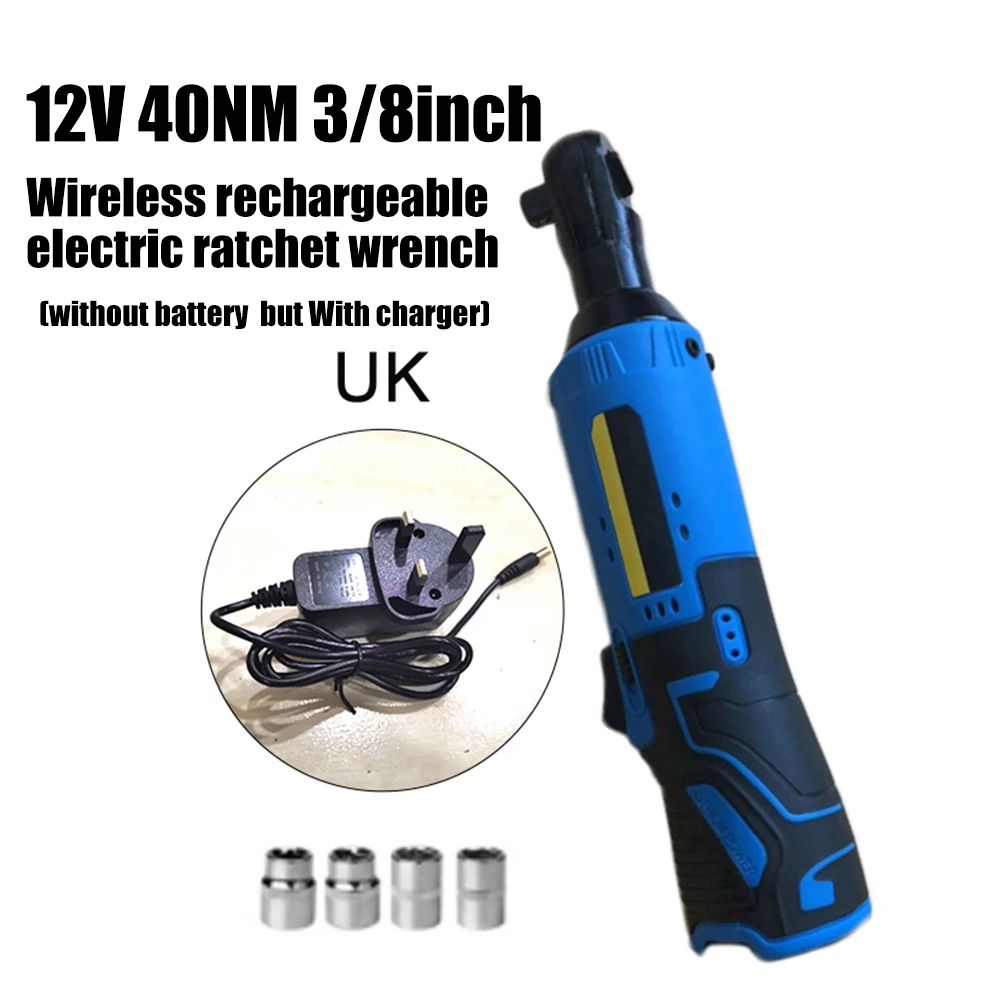 

Wireless Rechargeable Electric Ratchet Wrench Set 12V 40NM Impact Ratchet Wrenches Charger Power Tools