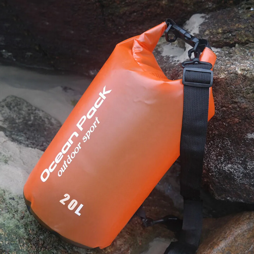 2L/5L/10L/20L ПВХ Водонепроницаемый сухой мешок Открытый Спорт Плавание рафтинг Каякинг Парусная сумка портативный ПВХ сумки для хранения сухой мешок
