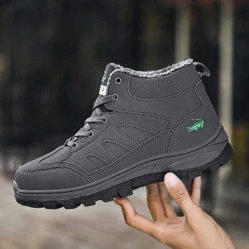 

High-top snow boots for fall/winter new style plus velvet big cotton shoes thick-soled warm shoes cold and frost-resistant