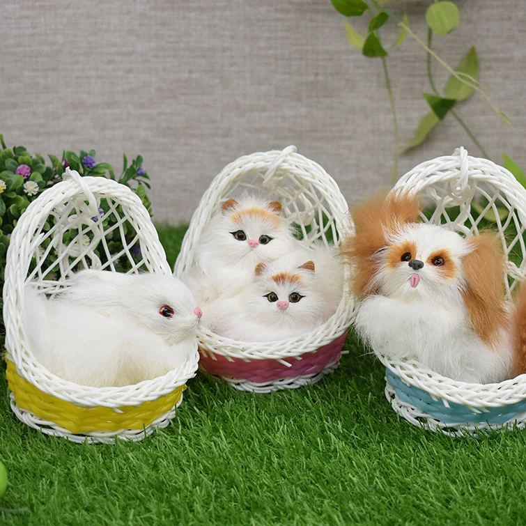 dolls playing with puppies