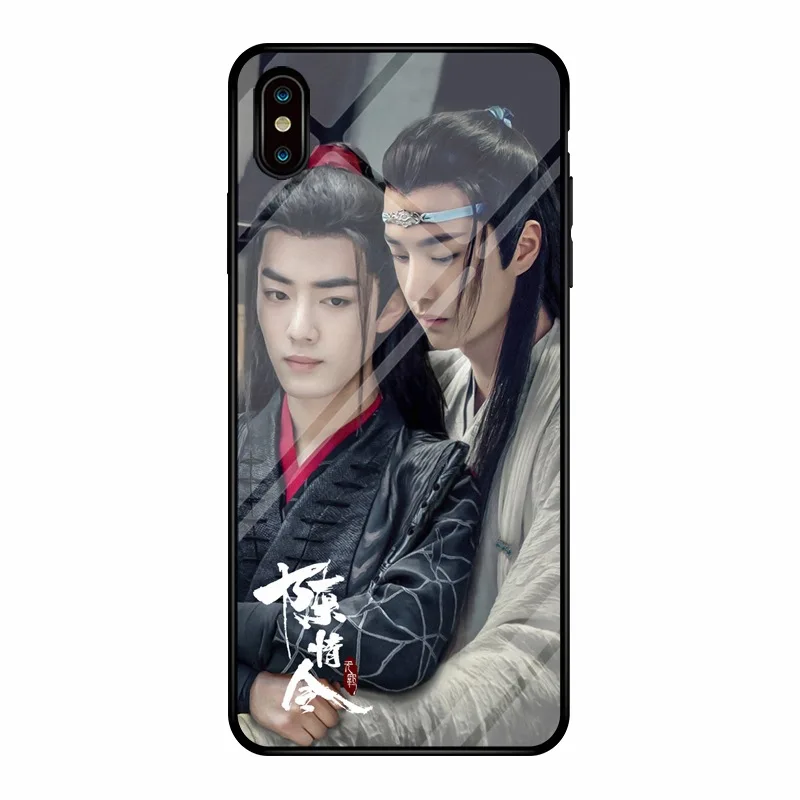 Wei WuXian Lan WangJi CHEN QING LING защитный чехол для телефона из закаленного стекла Xiao Zhan Wang Yibo - Цвет: 04