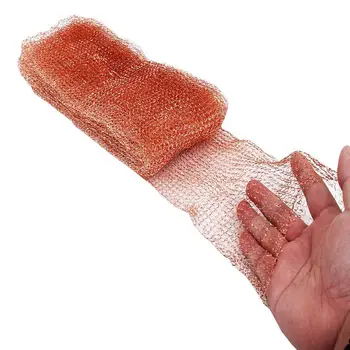

Knitted Copper Mesh For Bat Mouse Copper Blocker Stopper Copper Mesh Scrubber Pipeline Barrels Clean Gap Filling Fill Fabric DIY