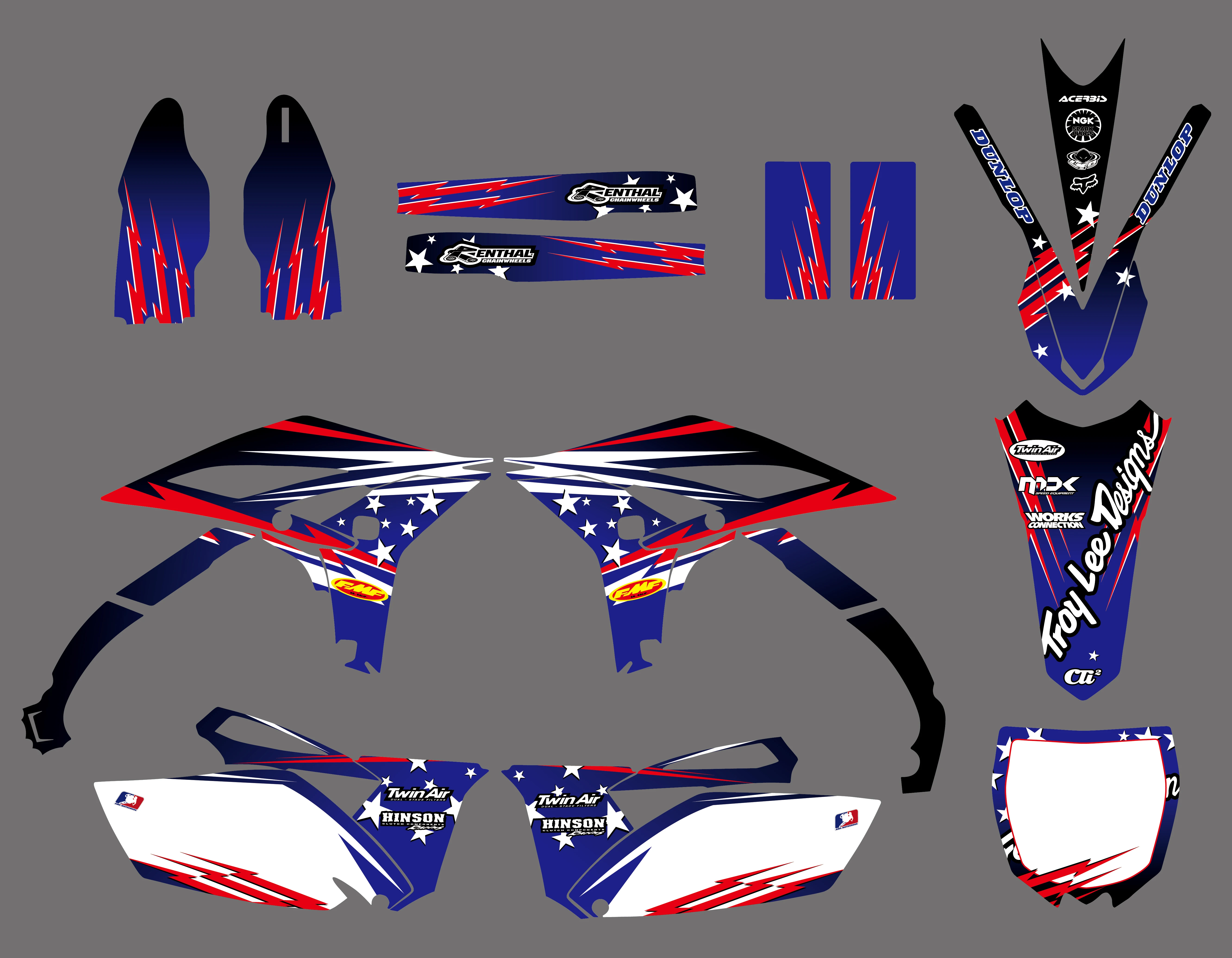 Набор графических наклеек NICECNC для Yamaha YZF250 YZ250F YZF 250 YZ 250F 2010 2011 2012 2013 Фоновые