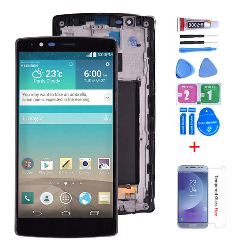 Протестированный для Lg G4 H815 H818 ЖК-дисплей с кодирующий преобразователь сенсорного экрана в сборе с рамкой