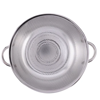 

Stainless Steel Colanders With Handle,Colander Perforated Strainer For Kitchen Pasta/Vegetable/Rice/Fruit/Food-L