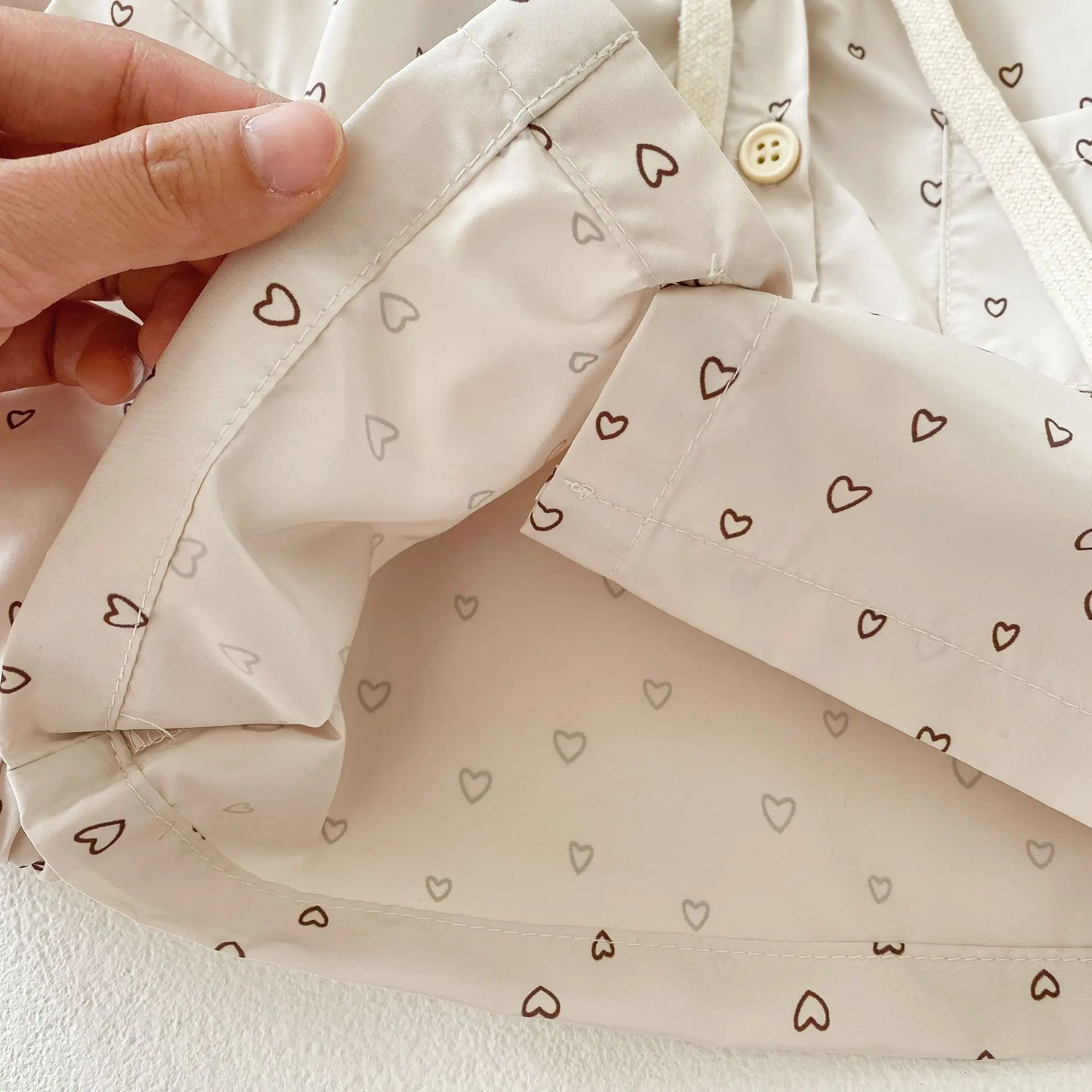 0-3T Newborn Kid Baby Boys Girls Clothes Heart Print Hooded Baby Coats and Jackets Cute Sweet Infant Outwear Spring Streetwear