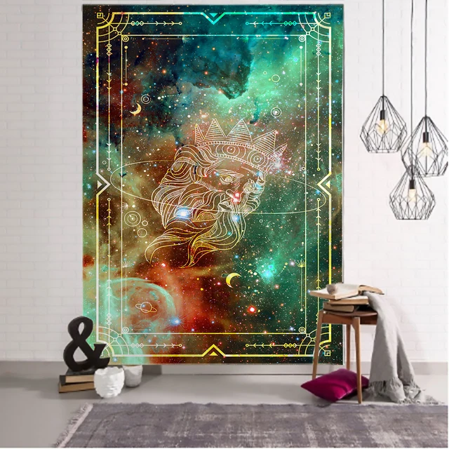 Sun Moon Tarot Psychedelic Wall Cloth Tapestry