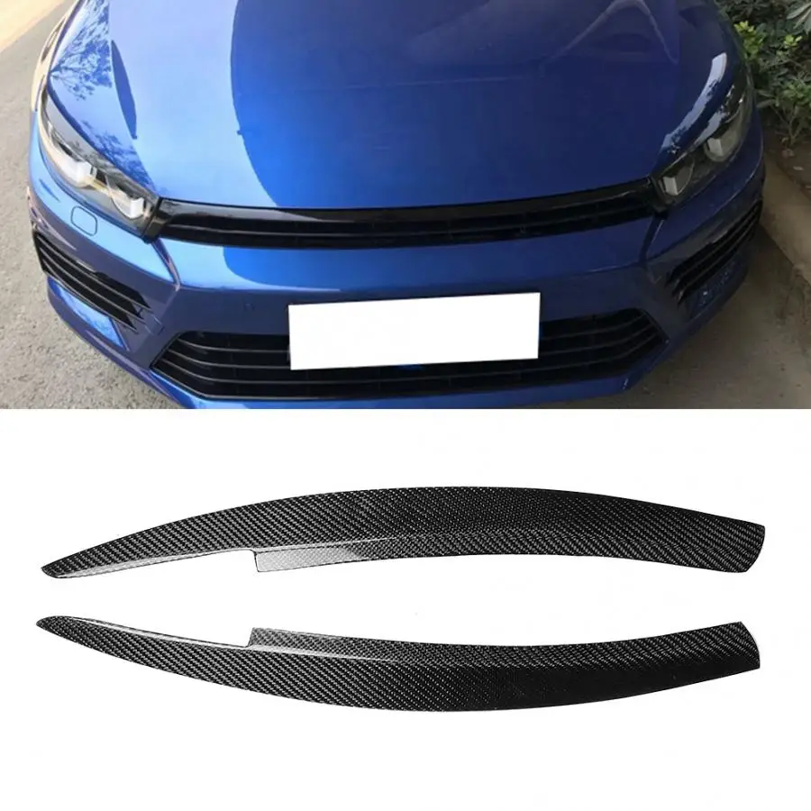 Фара бровей углеродного волокна отделка наклейка подходит для Scirocco 2008 2009 2010 2011 2012 2013- декоративный аксессуар