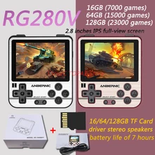 RG280V Handheld Game Console 16GB Retro Portable Pocket Game Player with Stereo Speakers + TF Game Card Accessories