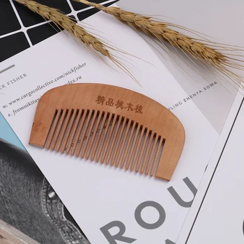 

S/ L Natural Peach Wood Comb Anti-static Head Massage Hair Care Wooden Tools Hair Styling Tool Beauty Accessories Brushes