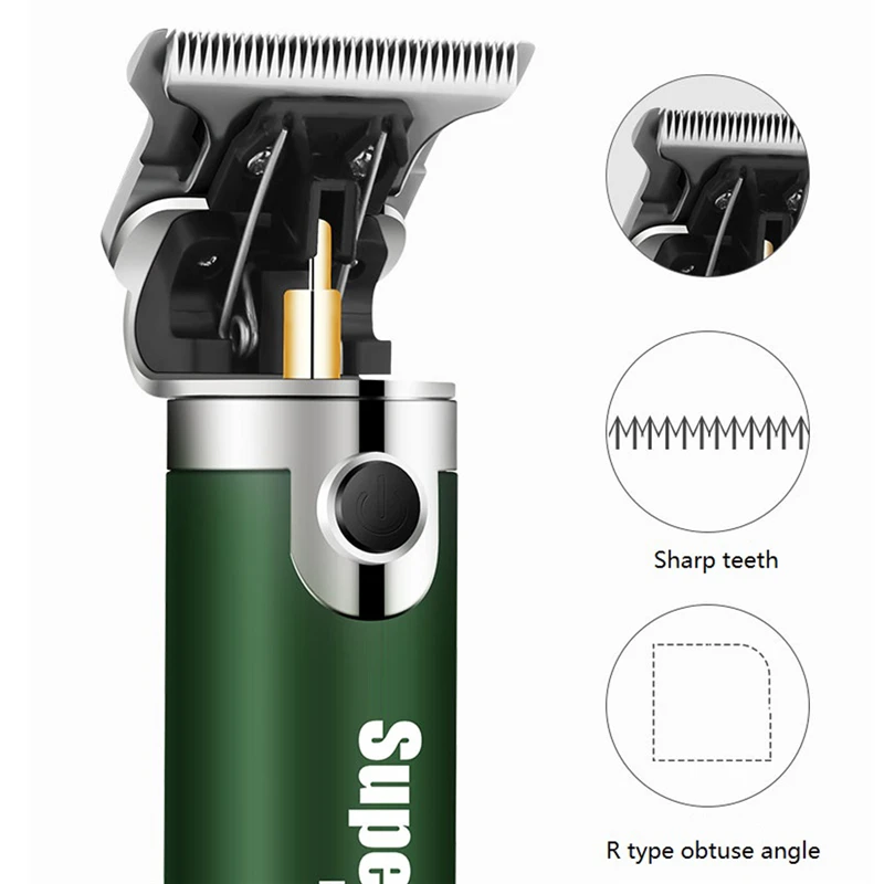 Aparador de Cabelo Máquina de Cortar Elétrica sem Fio para Homens Recarregável Cabelo Usb 0mm 2 Computers & Electronics