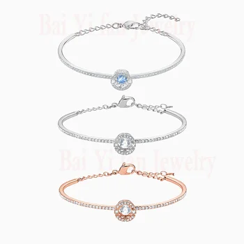 

Fashion Jewelry SWA New SPARKLING DANCE Bracelet Fresh And Vibrant Crystal Round Decoration Female Elegant Romantic Jewelry Gift